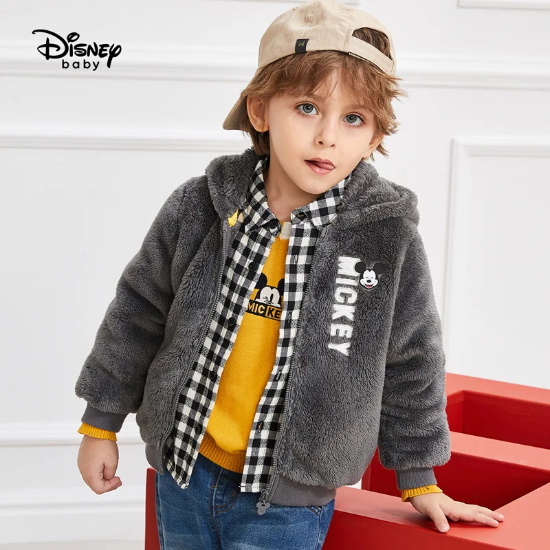 

Disney Children's Warm Plush Long Sleeve Top Kids Jacket Boys Jacket Baby Girl Coat Warm Plush Coat Thickening Kids Coat 2019