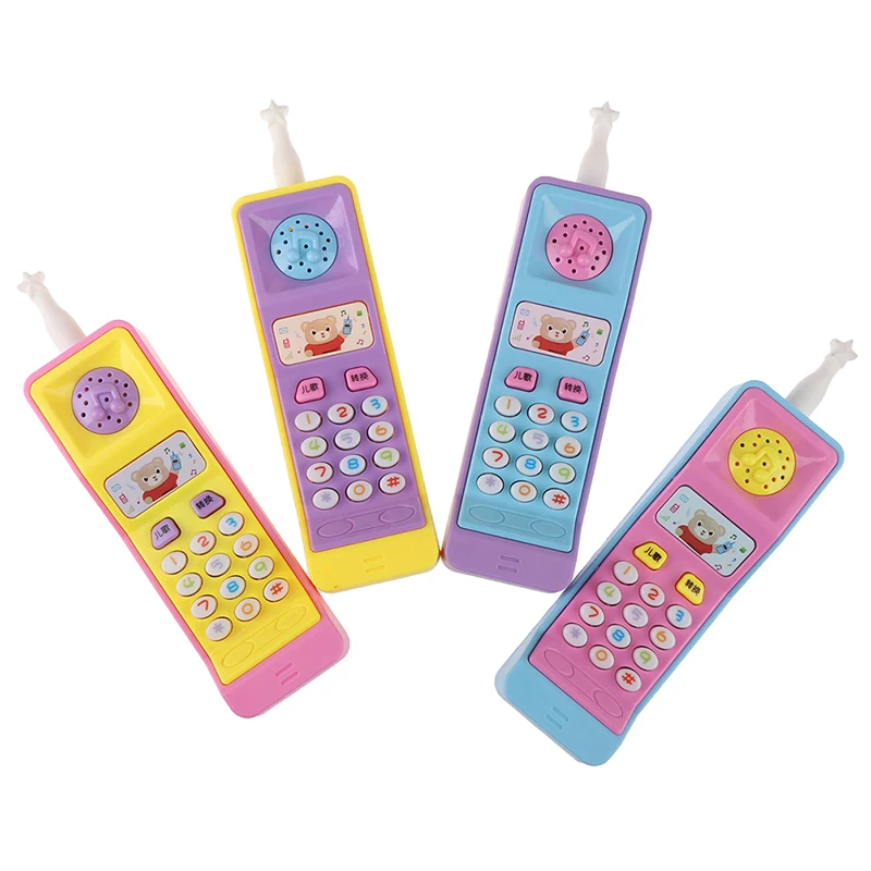 1PCs Kids Telephone Machine Cell Phone Toy Learning Machine Point Reading Machine Plastic Electric Study Electronic Vocal Toys