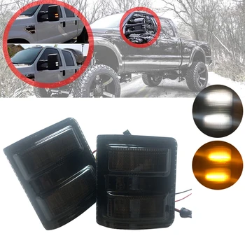 

Marlaa 2X LED Rear View Mirror Light 12V Auto Car Rearview Mirror Turn Signal Light for 2008-2016 F250 F350 F450