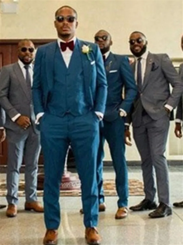 Мужской костюм Smolking Noivo Terno Slim Fit Easculino вечерние костюмы для мужчин свадебные костюмы с остроконечным лацканом на одной пуговице одежда для жениха