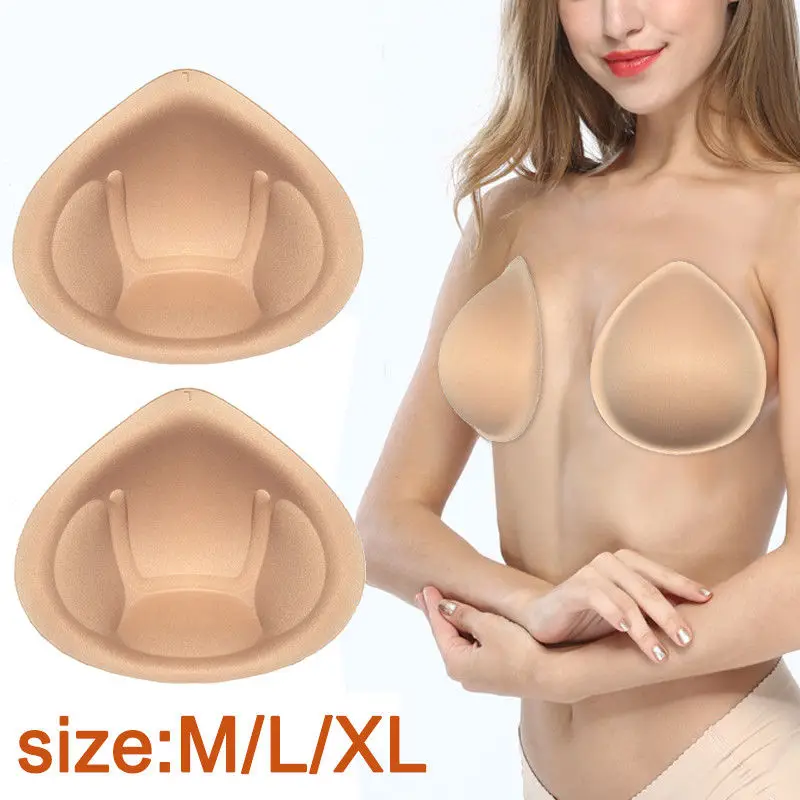 1 Pair Falsies Realistic Strap Sponge Breast Forms Fake Boobs Swimsuits  Insert Enhancer Bra Cosplayer Bra