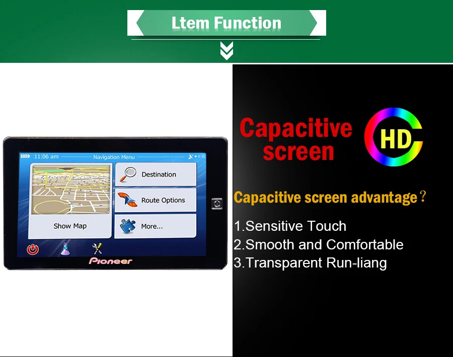 7 дюймов 800*480 gps-навигатор для машины Навигация FM DDR3 256 м ПЗУ 8 Гб автомобиль NAV windows CE 6,0 wince MTK MSB2531 грузовик gps навигатор