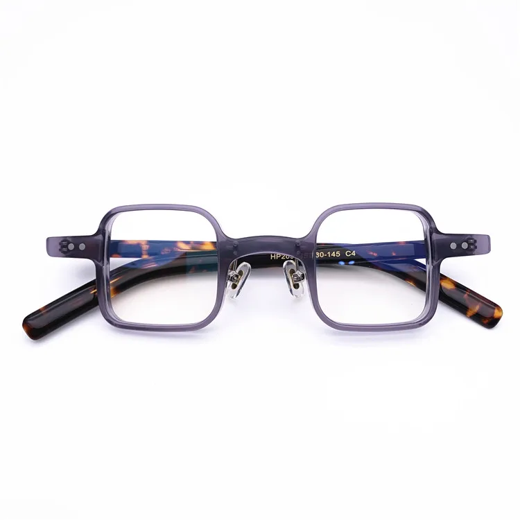 

Belight Optical Fancy Vintage Retro Acetate Small Mini Square Shape Acetate Design spectacle frame precription lens HP209