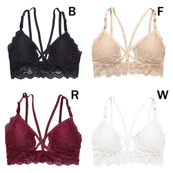 

Women's Lace Bra Sexy Bralette Lingerie Women Seamless Padded Floral Brassiere Sexy Underwear