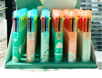 

multicolor 10 color super monster ballpoint pen cartoon stationery prize kawaii school gift pen office writing pen 36pc/lot