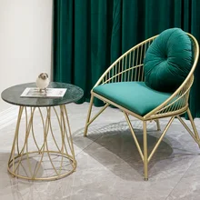 

Clothing Store Iron Small Sofa Creative Pink Ins Light Luxury Couch Single SofaCD