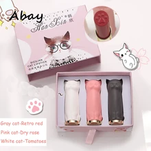 Abay женский набор для макияжа 3 шт./компл. Красивая кошачья лапа помада кошка Помада Макияж набор водостойкая долговременная губная помада Увлажняющая помада