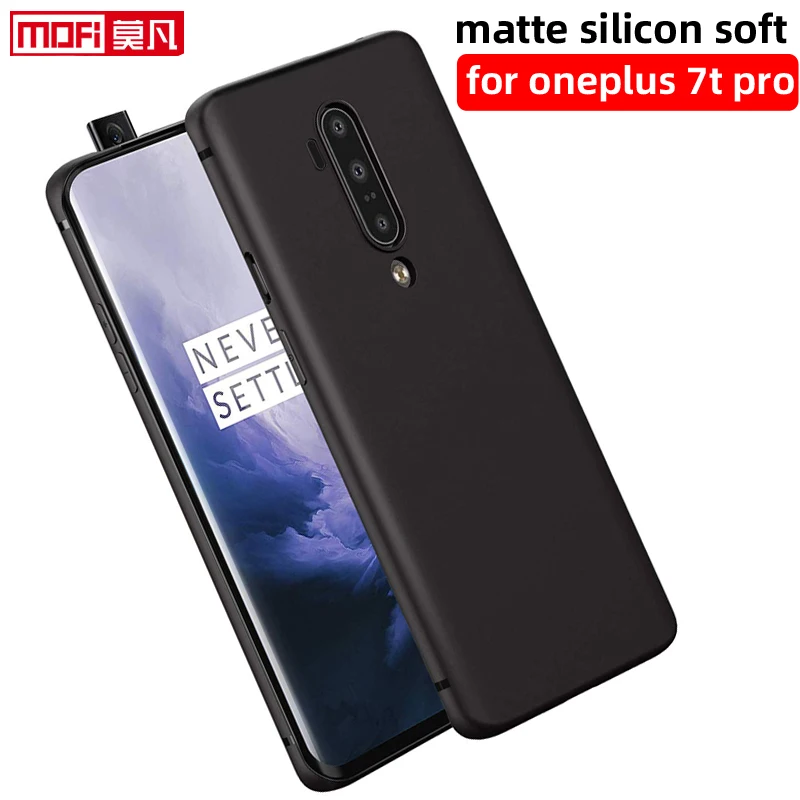 Custodia Opaca Per Oneplus 7T Pro Custodia Oneplus 7T Cover Tpu Ultra Sottile Morbido Silicone Nero Slim One Plus 7T Pro Coque Business Case