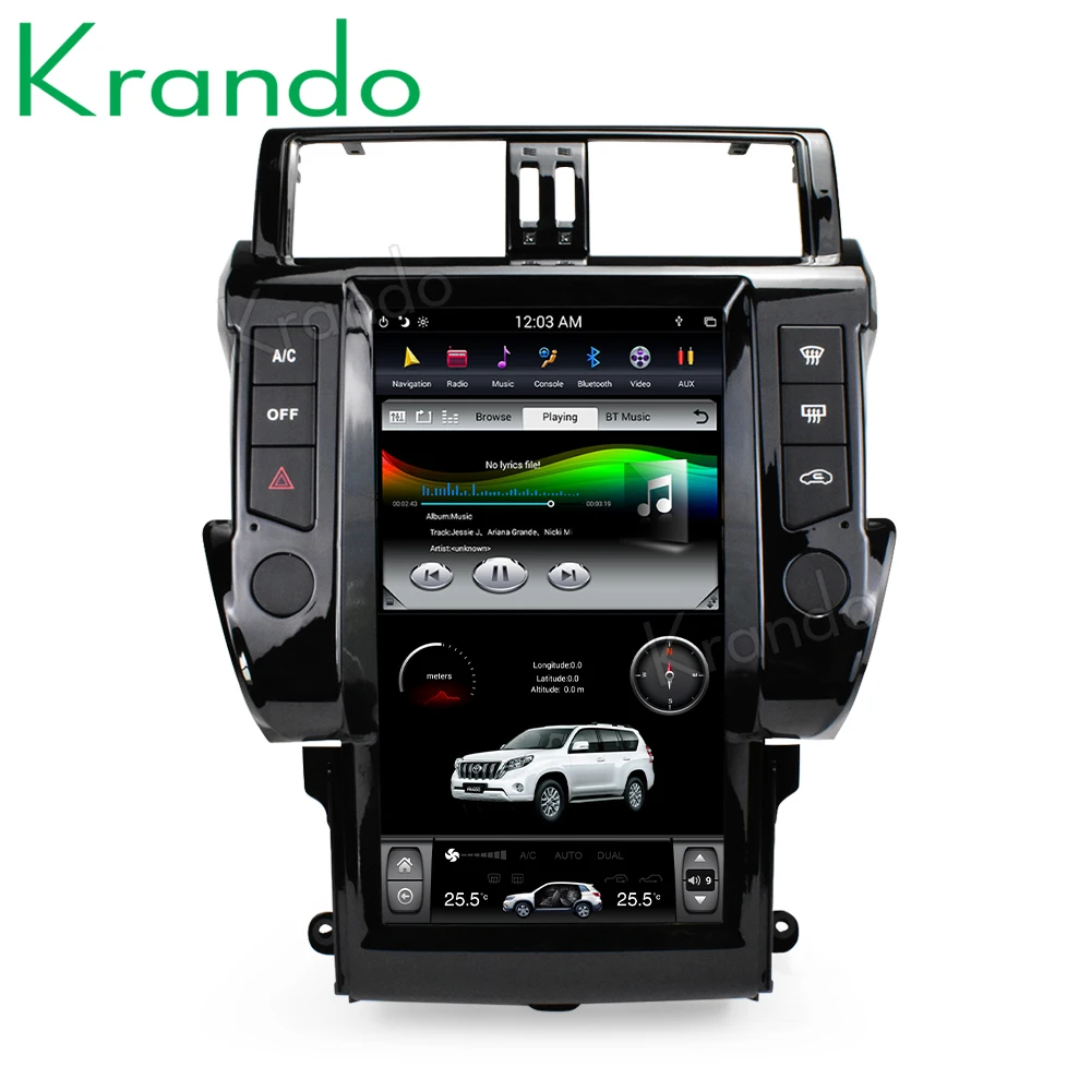 Автомагнитола Krando с вертикальным экраном 13 6 дюйма Android 9 0 gps навигация