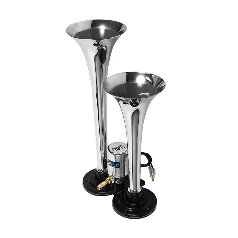 Super Loud Air Horn Dual Trumpet Truck 12v Train Truck Car Kit Compressor 150db