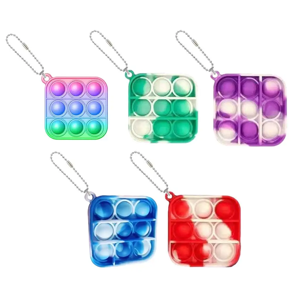 Toys Adult Autism Pop Fidget Keychain Needs Bubble-Sensory-Toy Anti-Stress Funny Push-Pop