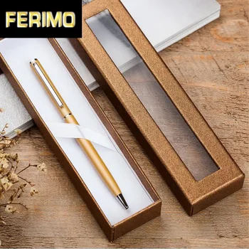 

17.3x4.3x2.1cm Pen box paper box general creative gift packaging cardboard box carton paper box with plastic pvc window