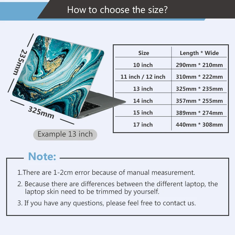 Double-sided decal laptop sticker laptop skin 11 12 13 14 15 16 inch for MacBook Pro 16 Pro 15 Touch Bar 13 Acer Lenovo