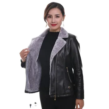 

Chaquetas de cuero mujer 2019 autumn and winter short women's leather jacket coat locomotive leather jacket woman