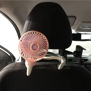 

Neck Fan USB Rechargeable Baby Stroller Fan Car Back Seat Fan Desk Fan Neck Fan with Flexible Stand for Car Camping Home Office