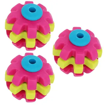 

3pcs Bite Toy Funny Molar Toy Educational Chew Ball Teeth Training Ball Toy for Pet Cat Dog Puppy