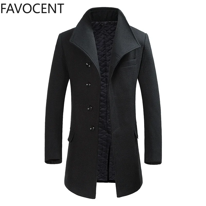 High Quality Wool Coat Mens Long Jacket Thicken Coats Man Winter Woolen Male Overcoat Fashion Mens Trench Coat Casual Jacket High Quality Wool Coat Mens Long Jacket Thicken Coats Man Winter Woolen Male Overcoat Fashion Mens Trench Coat Casual Jacket