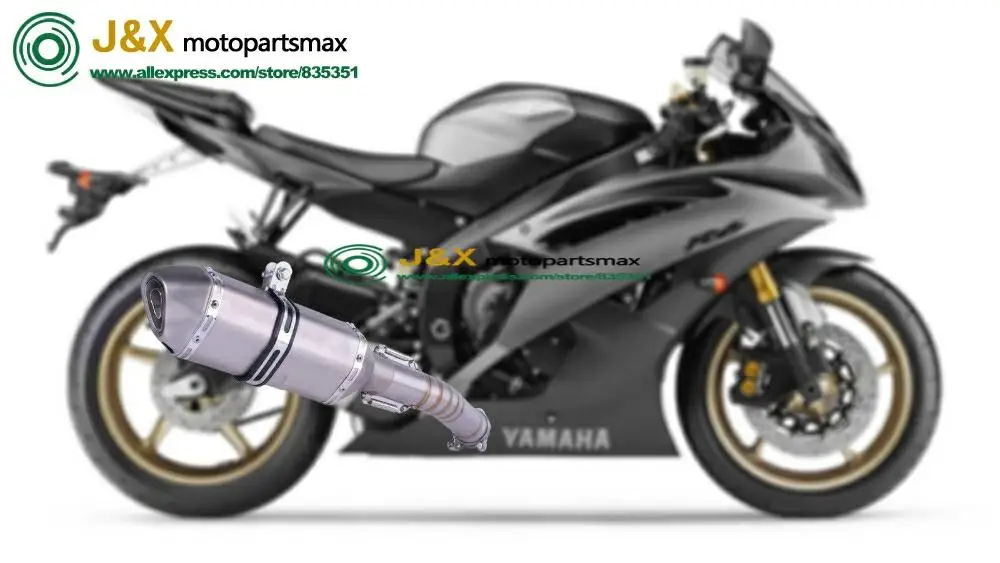 YZF R6 мотоцикл модифицированный выхлоп Средний глушитель труба передний коллектор полная система для YAMAHA YZF-R6 R6 2006