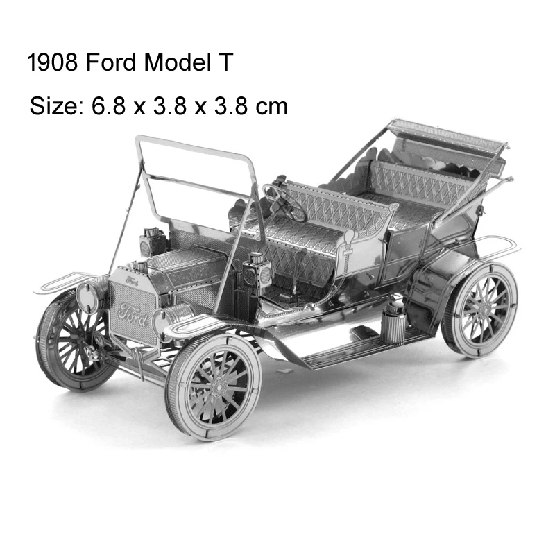 

3D DIY Metal Model Jigsaw Puzzle Toys Retro Car Steam Fire Engine Cable Car Assemble Model Toys For Kids gifts