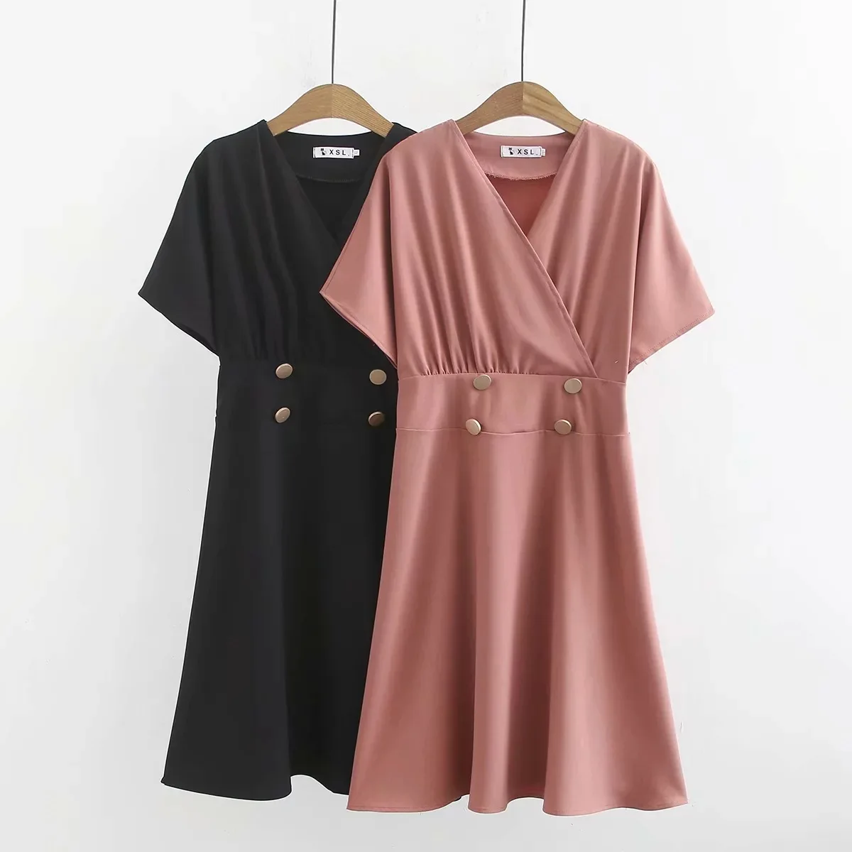

Ch-942 New Style V-neck Mid-length High-waisted Elegant Chiffon Dress