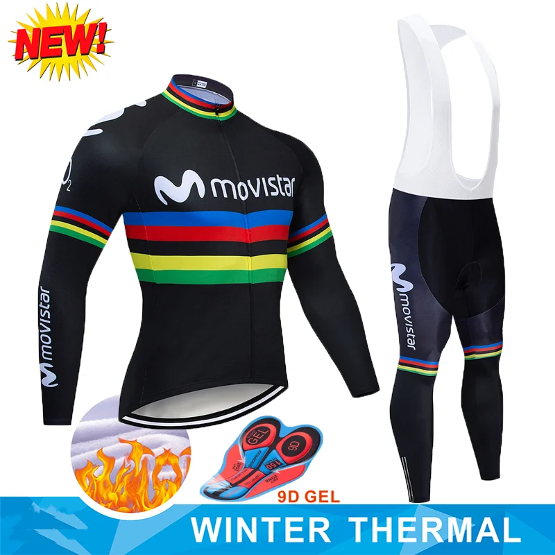 

Winter 2019 M long sleeve team Cycling JERSEY bicycle pants set for men Clothing Thermal cycling Cycling Maillot Culotte