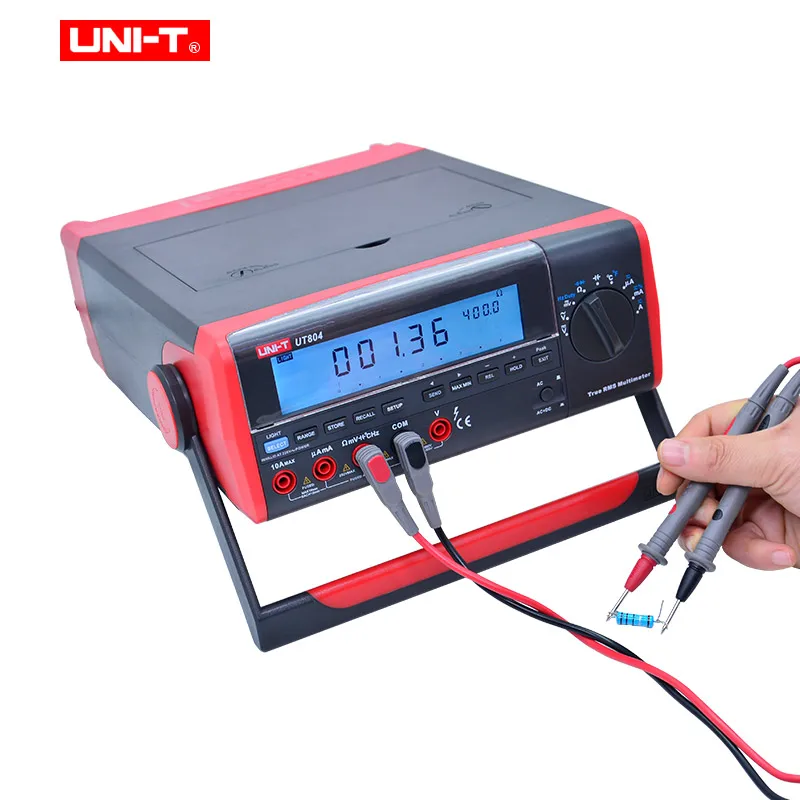 Цифровой мультиметр True RMS Bench Type UNI T UT804 DMM HZ тестер температуры конденсатор 40000