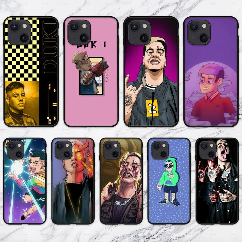 Duki Rapper Phone Case For iPhone 11 12 Mini 13 Pro XS Max X 8 7 6s Plus 5 SE XR Shell iphone 11 Pro Max  lifeproof case