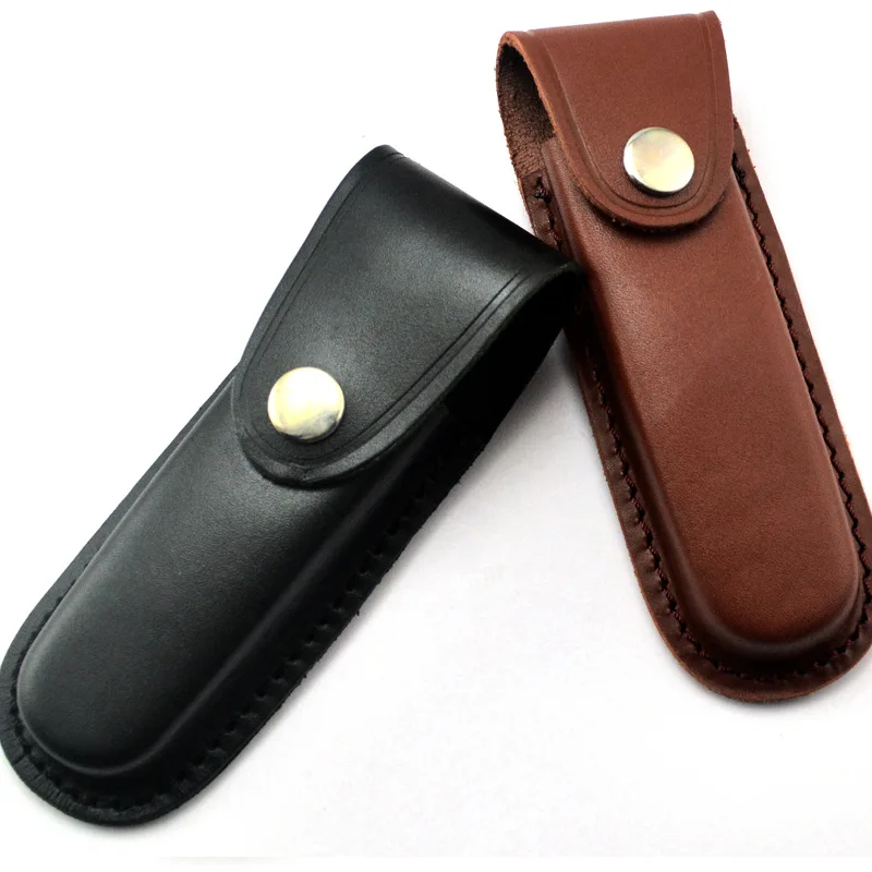 

Hunting Style Folding Pocket Knife Sheath Swiss Army Knives Leather Scabbard Holster Tools Portable Fixed Blade Bag Pouch