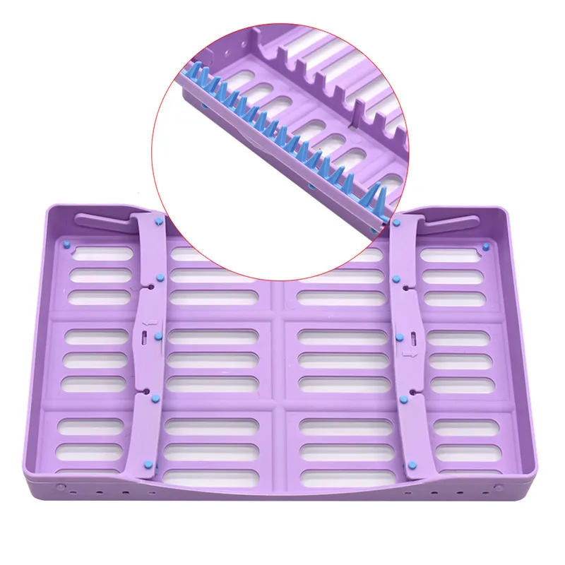 1 шт. пластиковая Стоматологическая стерилизационная стойка коробка для хирургической стерилизации коробка для размещения инструментов кассета боры дезинфекция