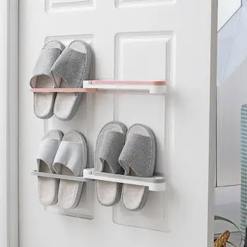 

Creative seamless wall-mounted shoe rack home storage three-dimensional wall slippers shelf high heels sports shoes storage rack