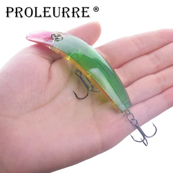 

1Pcs Floating leech Minnow Fishing lure 90mm 8g Wobblers Crankbait Artificial Hard Bait Bass Lure Plastic Fish Fishing Tackle