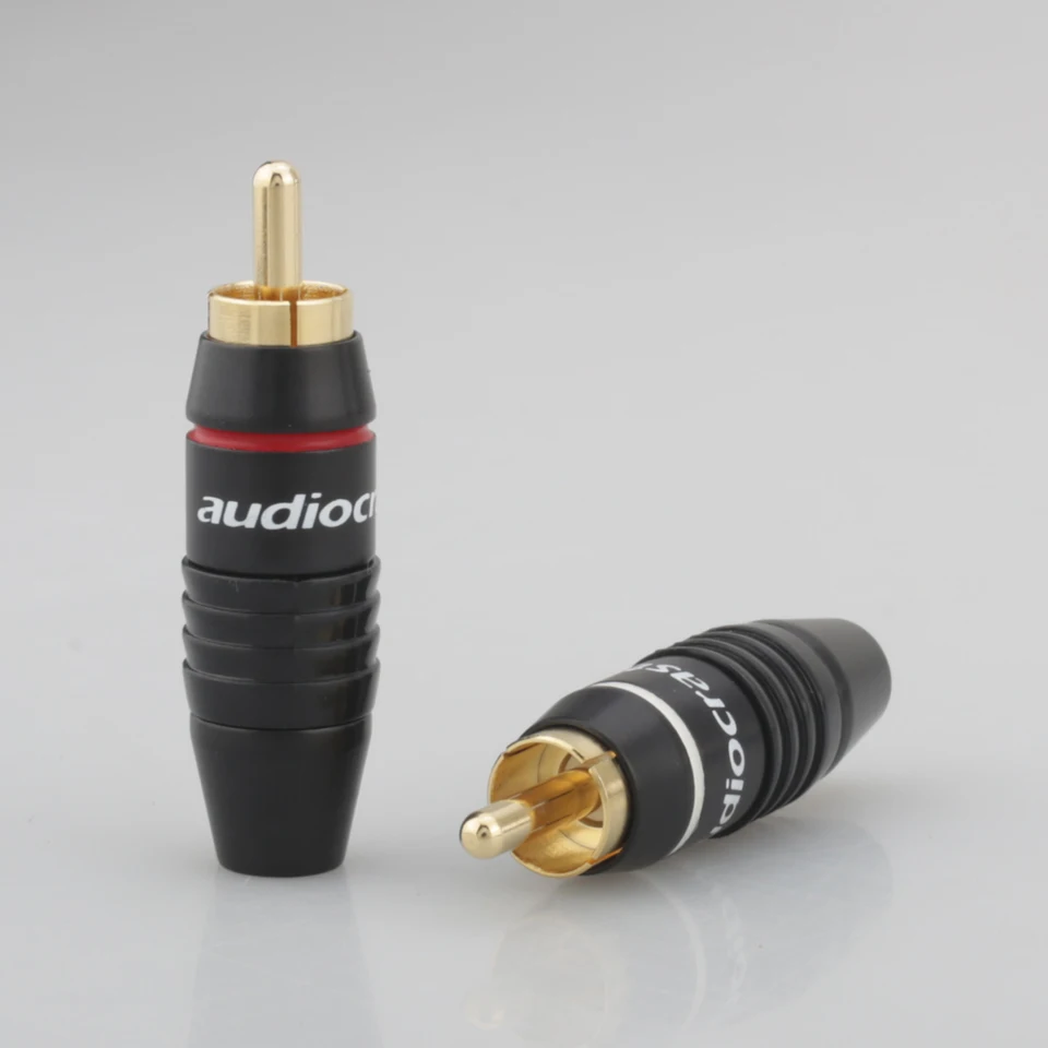 Spina RCA Connettore per Cavo Audio Video a Saldare in Oro 4 Pezzi