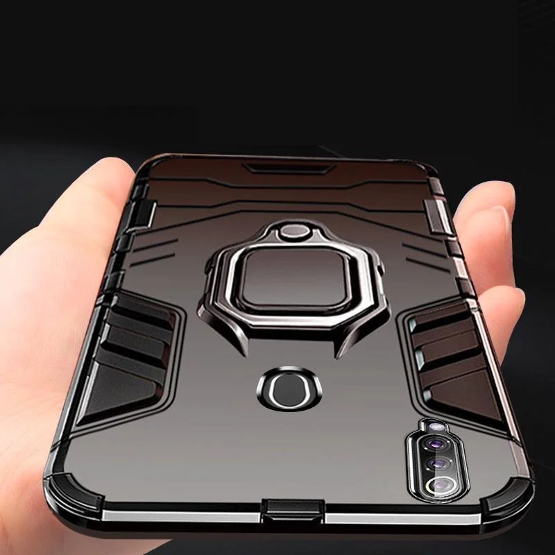 Luxury Armor Magnetic Ring Car Holder Case - Enhanced Protection and Style