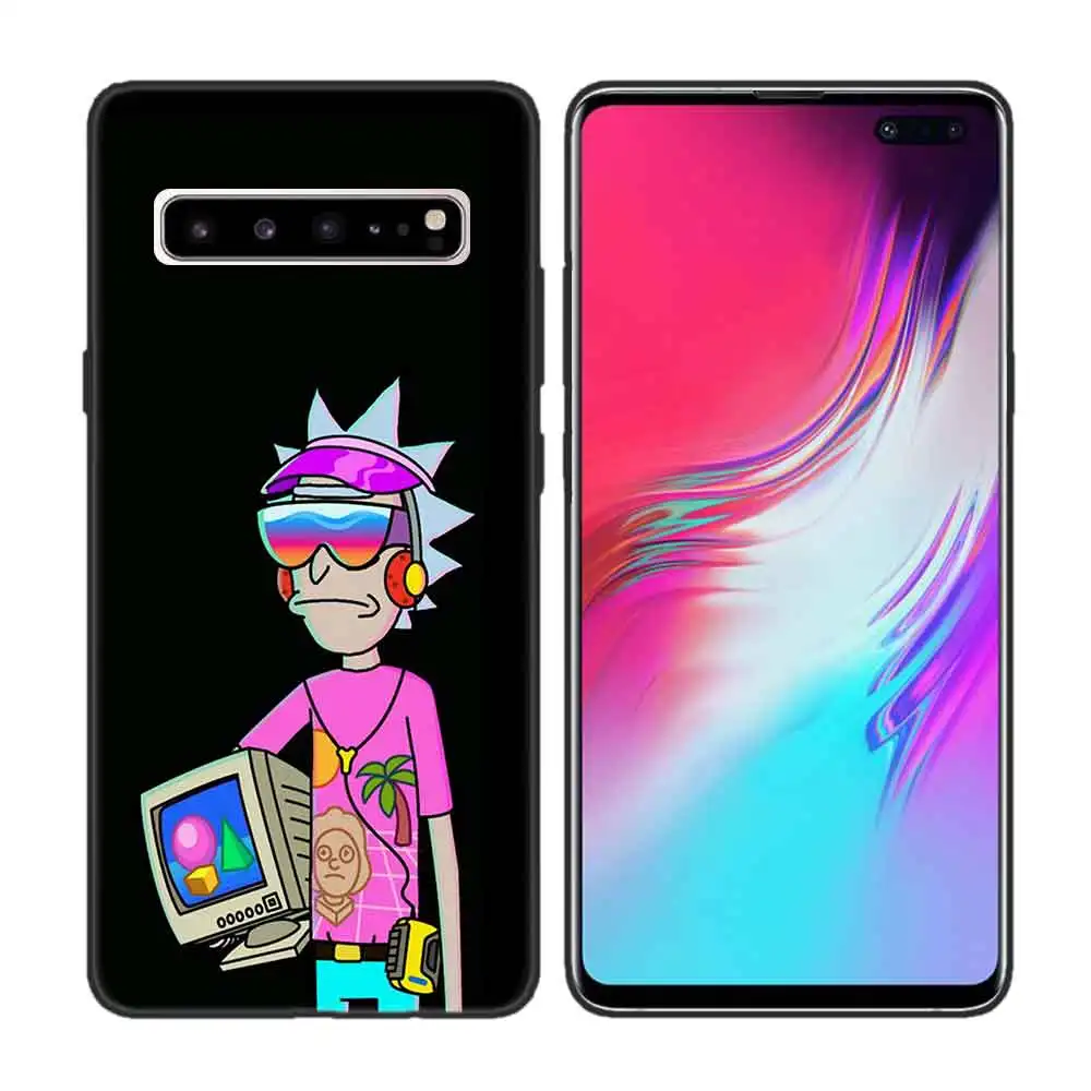 Черный мягкий силиконовый чехол для samsung Galaxy S7 S8 S9 S10 5G S10E J4 J6 J8 M20 Note 8 9 Edge Plus Cas Rick and Morty S