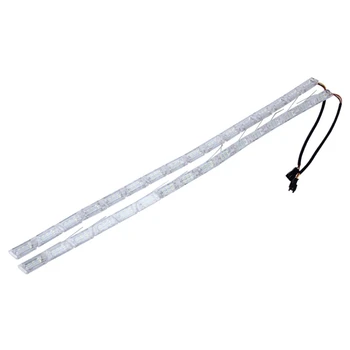 

2 PCS Car Flexible LED Strip Light for Headlight DRL Flowing Amber Turn Signal Lights White + Yellow Car Water-Running Lamp