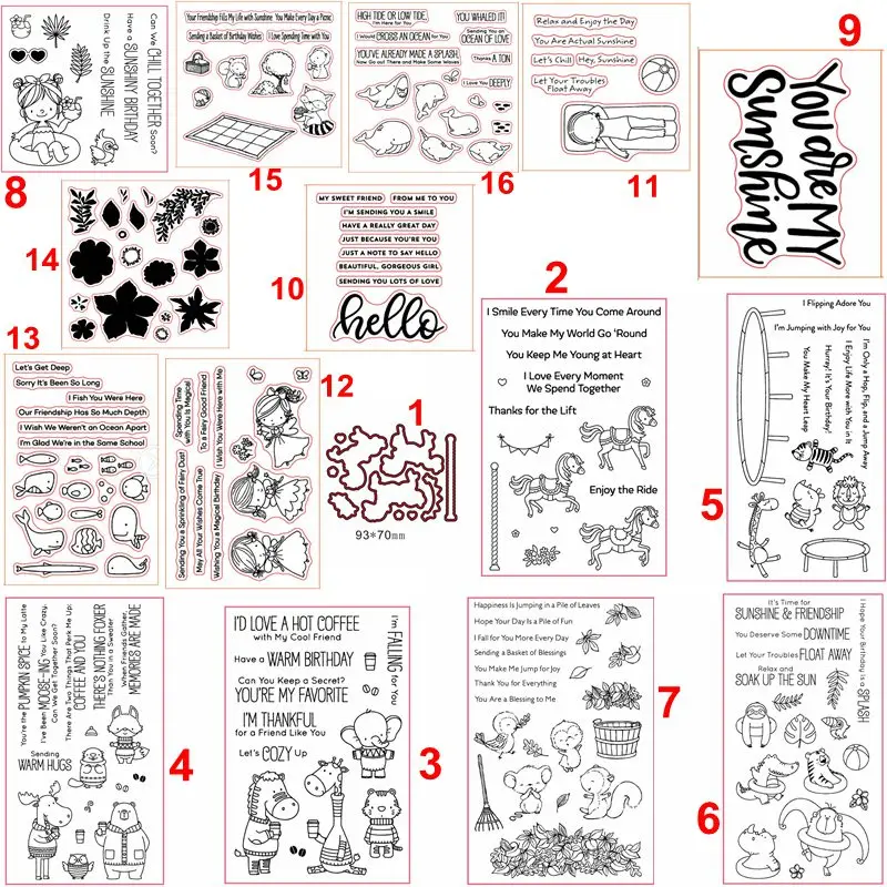 

Girls Animal Fish Letter Sentence Flower Clear Silicone Stamps Making Cards Scrapbooking Embossing Craft Paper Stamps New 2019