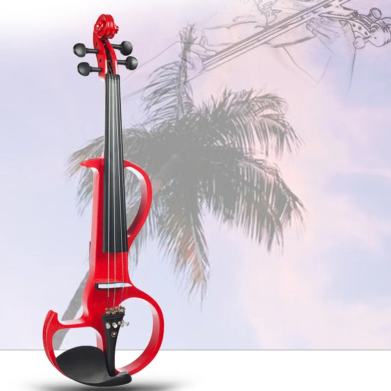 Naomi Electric Violin 4/4 Solid Wood Electric Silent Violin Fiddle for Students Beginners New Set