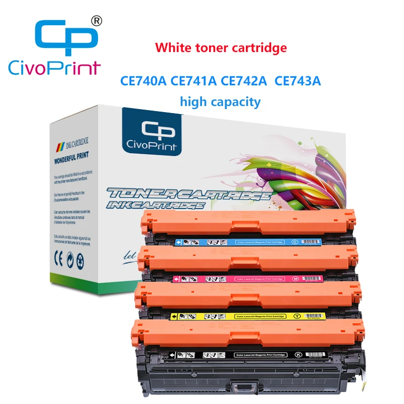 

Civoprint compatible white toner cartridge 307A CE 740A 741A 742A 743A for HP CP5220 CP5225 CP5225n CP5225dn