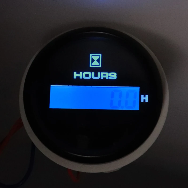 

52mm Digital Hourmeter LCD Counter Hour Meter for Marine Boat with 8 color LED backlight