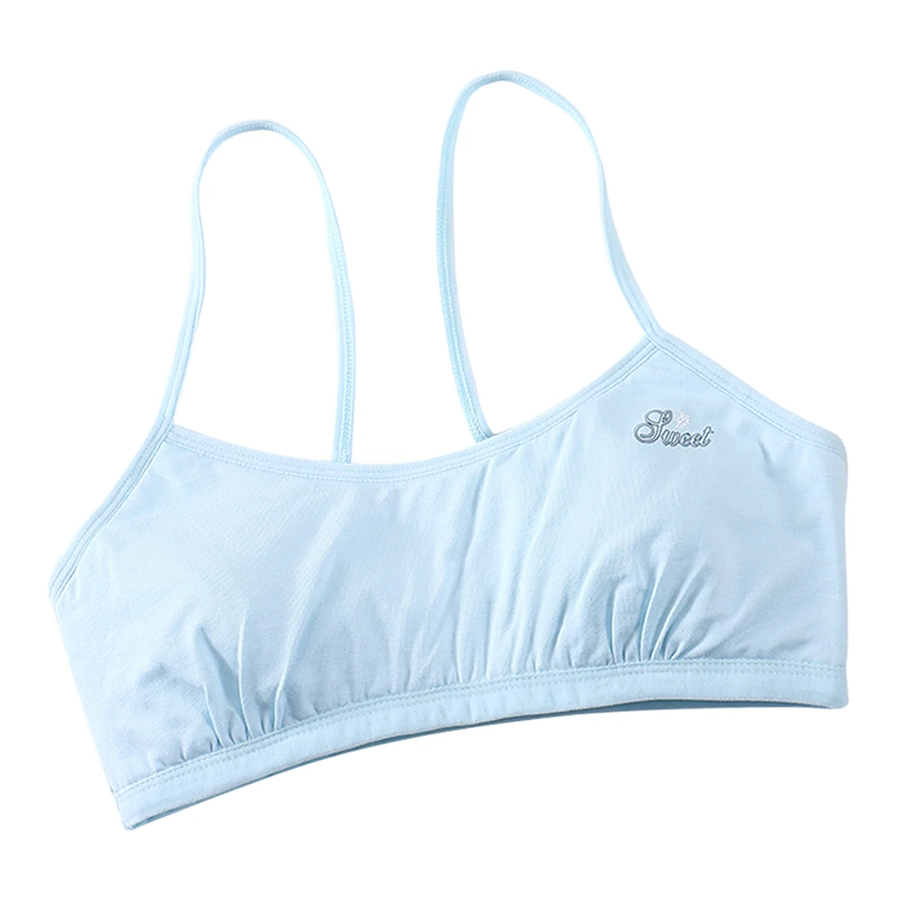 Young Girls Teen Girls Breathable Bra Wireless Stretchy Yoga Bras Training Bra for Activity Gym