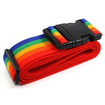Rainbow A Аксессуары для путешествий, регулируемый ремень для багажа, перекрестный ремень, 200 см замок, ремень для багажа, защитный ремень для чемодана, ремень для багажа, багажный ремень - Цвет: Rainbow A