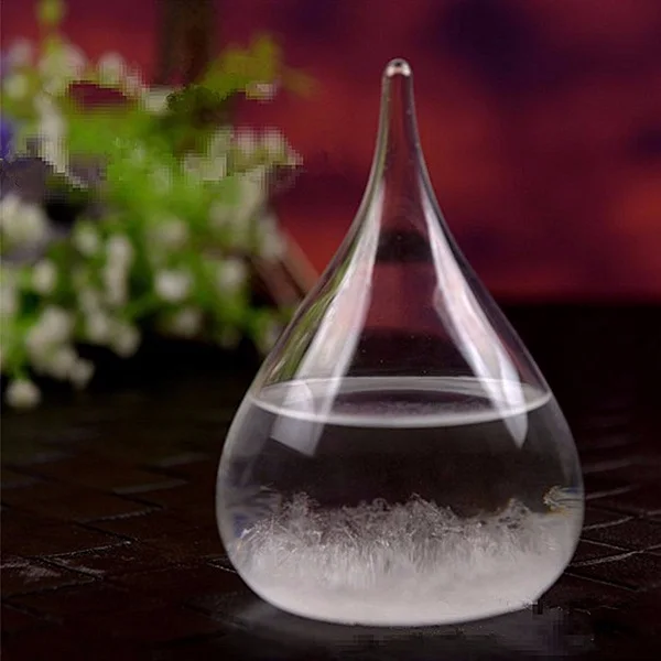 Bottle 75x119 мм прозрачная капелька штормовое стекло капли воды погода шторм предсказатель монитор бутылка барометр домашний декор - Цвет: Bottle