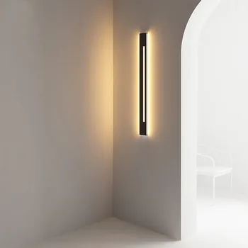 

NEW Romantic LED Wall Lamp Creative Simple Modern Black Sconce Decoration For Bathroom Living Bed Room 132cm long Wall Light