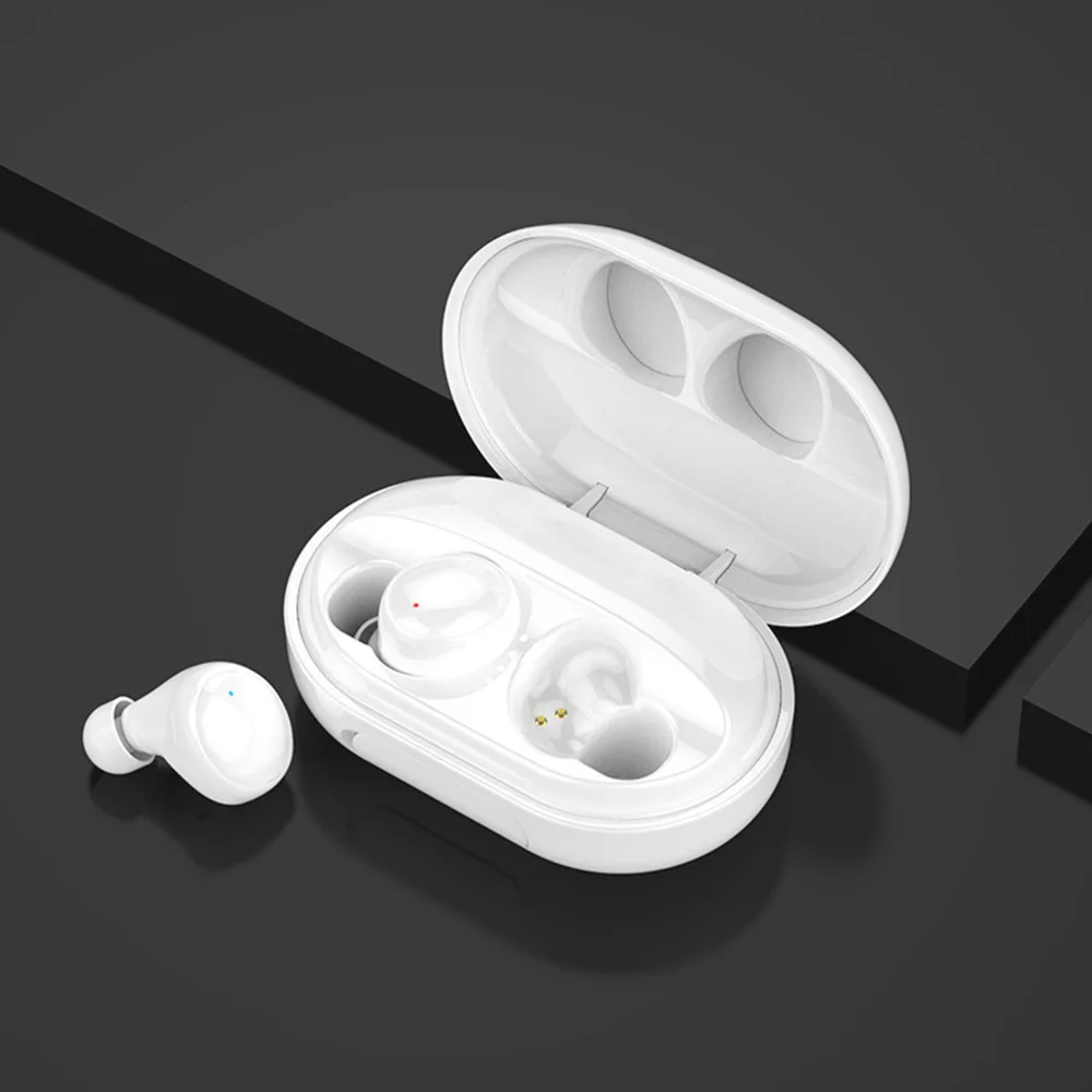 TWS C5 IPX8, беспроводные наушники Bluetooth 5,0, водонепроницаемые, для плавания, настоящие наушники, сенсорное управление, шумоподавление, гарнитура - Цвет: White