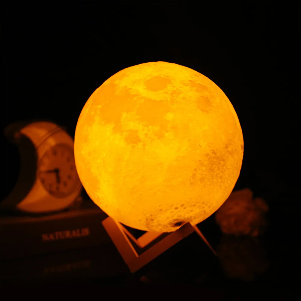 home depot dinosaur light LED Night Light 3D Print Moon Lamp With Stand and Battery Color Change Bedroom Decor Moon Light for Kids Gifts lampara de Luna night light for bedroom