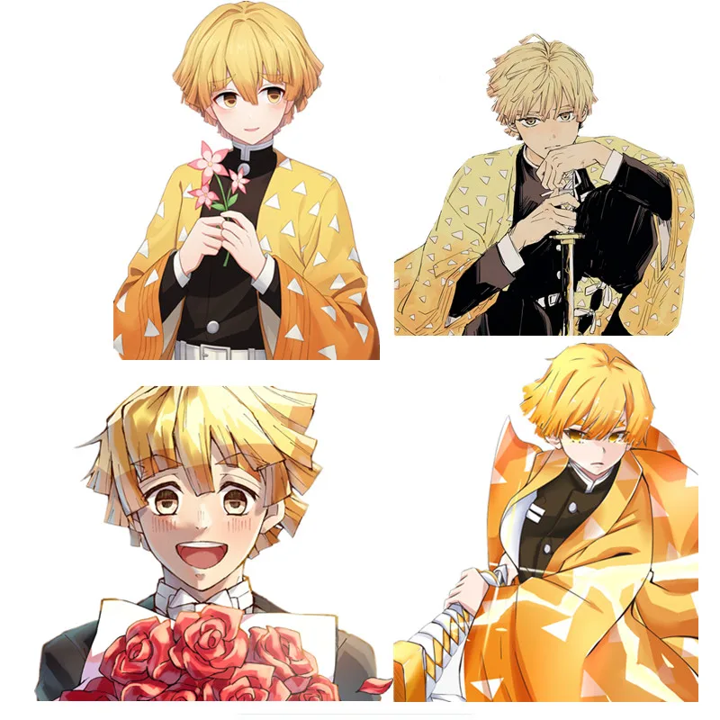 Hot Demon Slayer Zenitsu Agatsuma Anime Stickers Skateboard Laptop Guitar Luggage Funny Cool Graffiti Retro Sticker Pvc Car Stickers Aliexpress