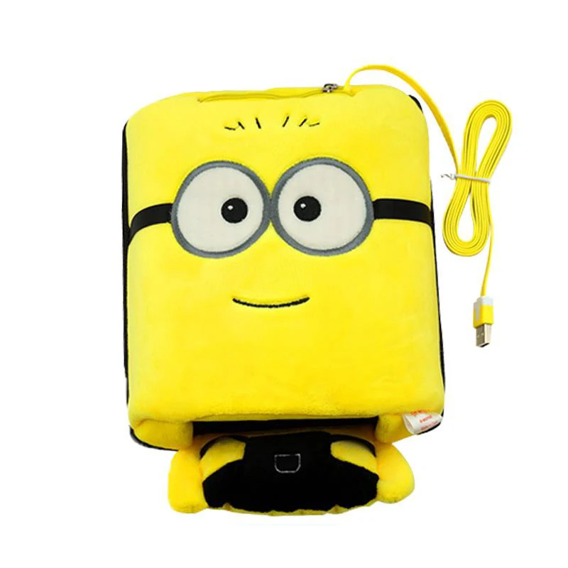 Yellow USB нагревательный коврик милый мультяшный электрический грелка для рук коврик для мыши Зимний толстый тепловой коврик для мыши с подогревом с поддержкой запястья PC тепловой коврик - Цвет: Yellow