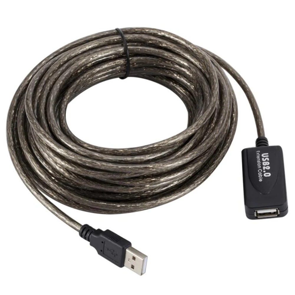3M 5M 10M 15M 20M 25M 30M USB 2.0 연장 케이블 남성-여성 활성 리피터 무선 네트워크 카드 확장기 USB 어댑터 코드