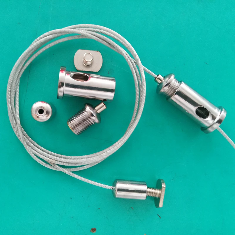 

WOERFU 2 Sets 1m Iron Cable Wire Rope For Lifting and Hanging LED Aluminium Channel Bar Lights Accessories
