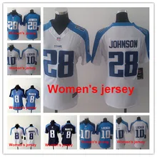 A+ Women ladies all stitched Tennessee s ladies 8 Marcus Mariota Embroidery Logos size S to XXL Jersey